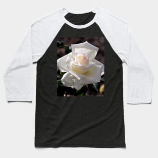 White Rose Bloom Baseball T-Shirt